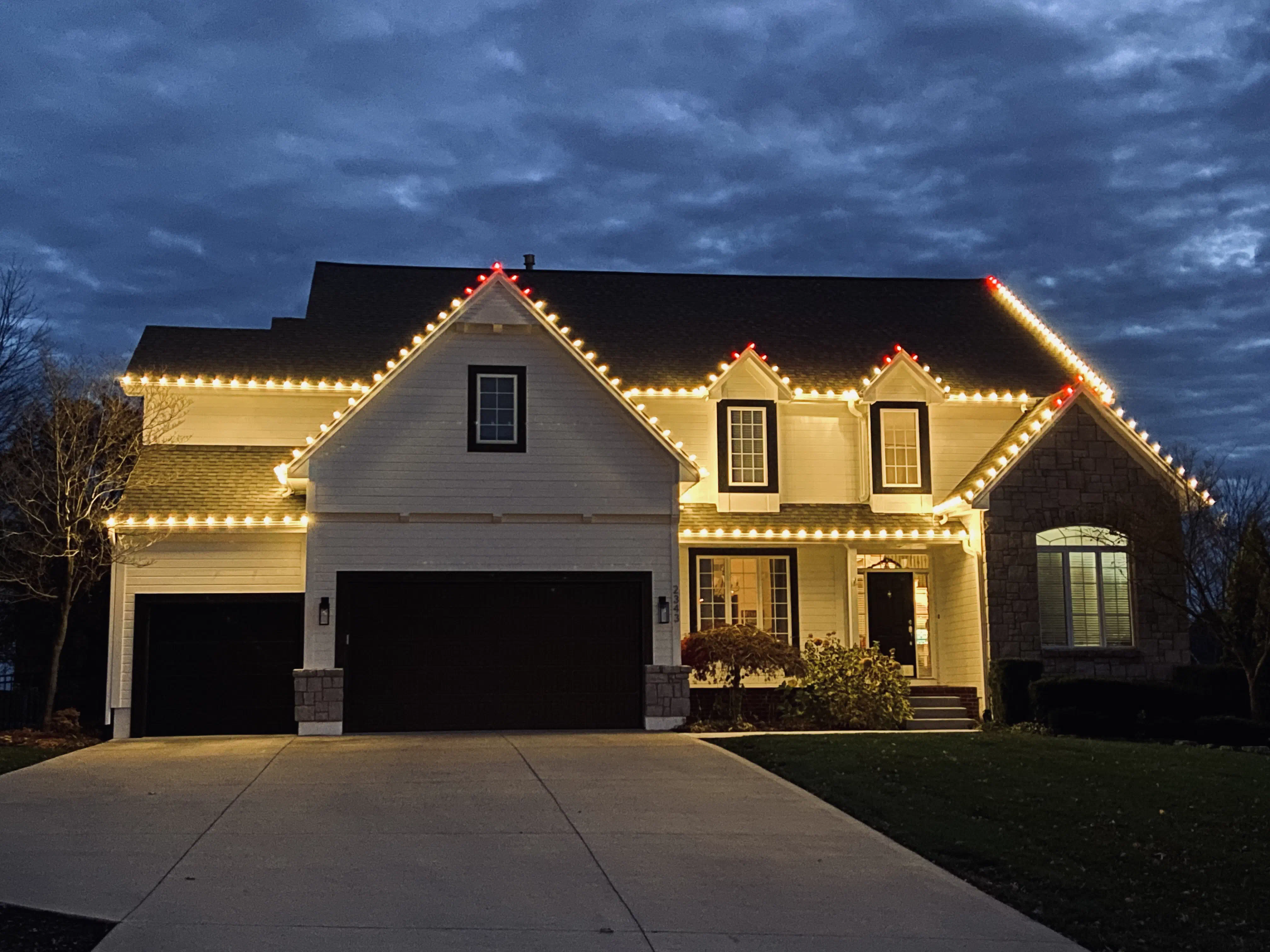 Holiday lighting in Lees Summit, MO
